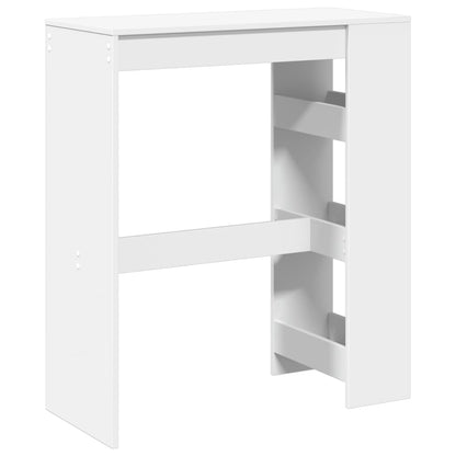 Tavolo Bar con Rastrelliera Bianco 90x40x103,5 cm Multistrato | homemem39