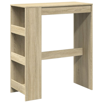 Tavolo Bar con Rastrelliera Sonoma 90x40x103,5 cm Multistrato | homemem39