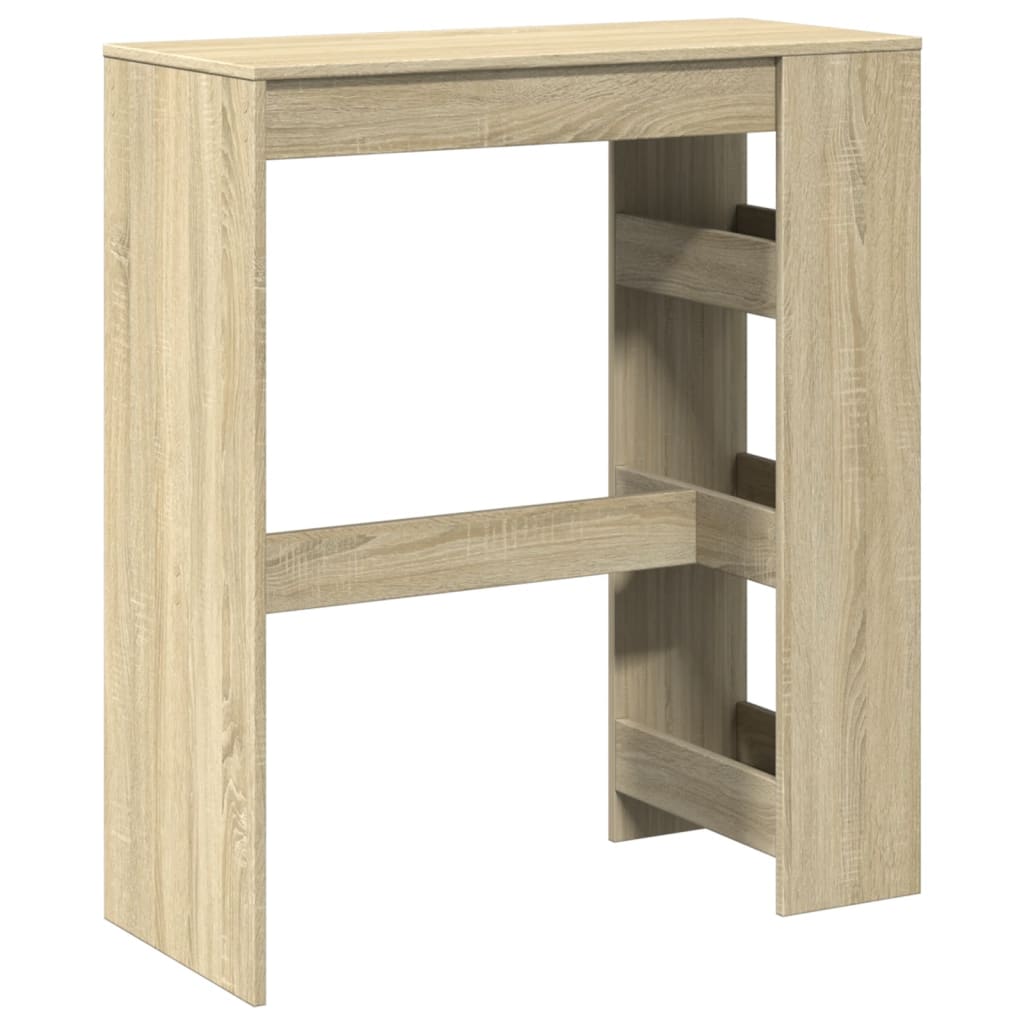 Tavolo Bar con Rastrelliera Sonoma 90x40x103,5 cm Multistrato | homemem39