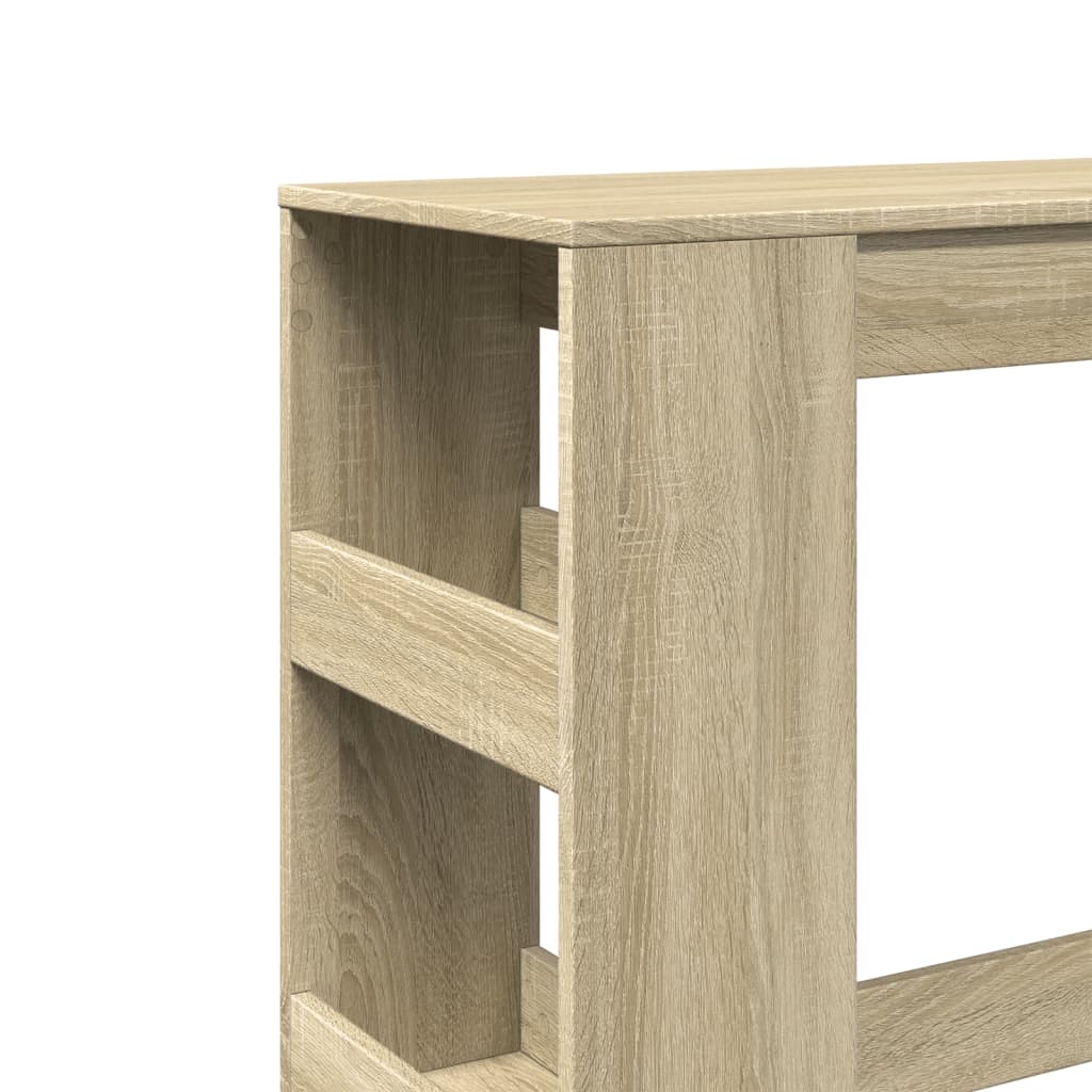 Tavolo Bar con Rastrelliera Sonoma 90x40x103,5 cm Multistrato | homemem39