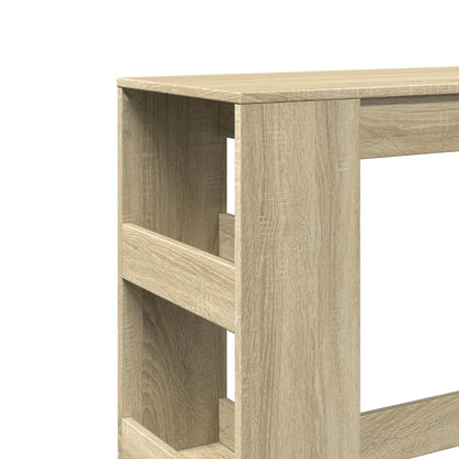 Tavolo Bar con Rastrelliera Sonoma 90x40x103,5 cm Multistrato | homemem39
