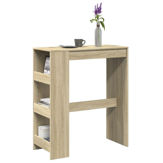 Tavolo Bar con Rastrelliera Sonoma 90x40x103,5 cm Multistrato | homemem39