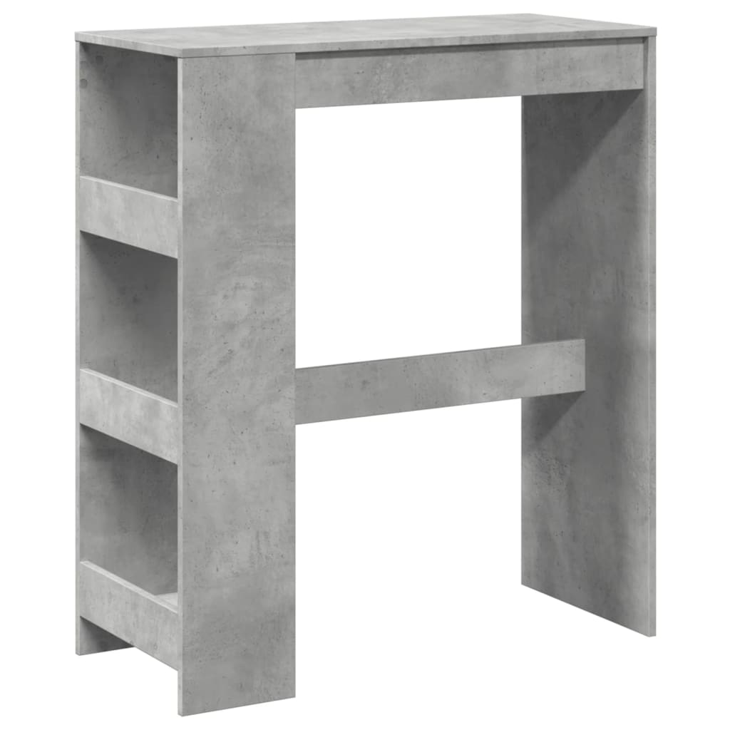 Tavolo Bar con Rastrelliera Grigio 90x40x103,5 cm Multistrato