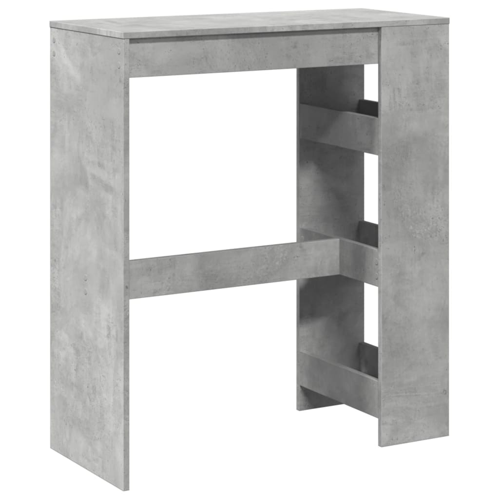 Tavolo Bar con Rastrelliera Grigio 90x40x103,5 cm Multistrato | homemem39