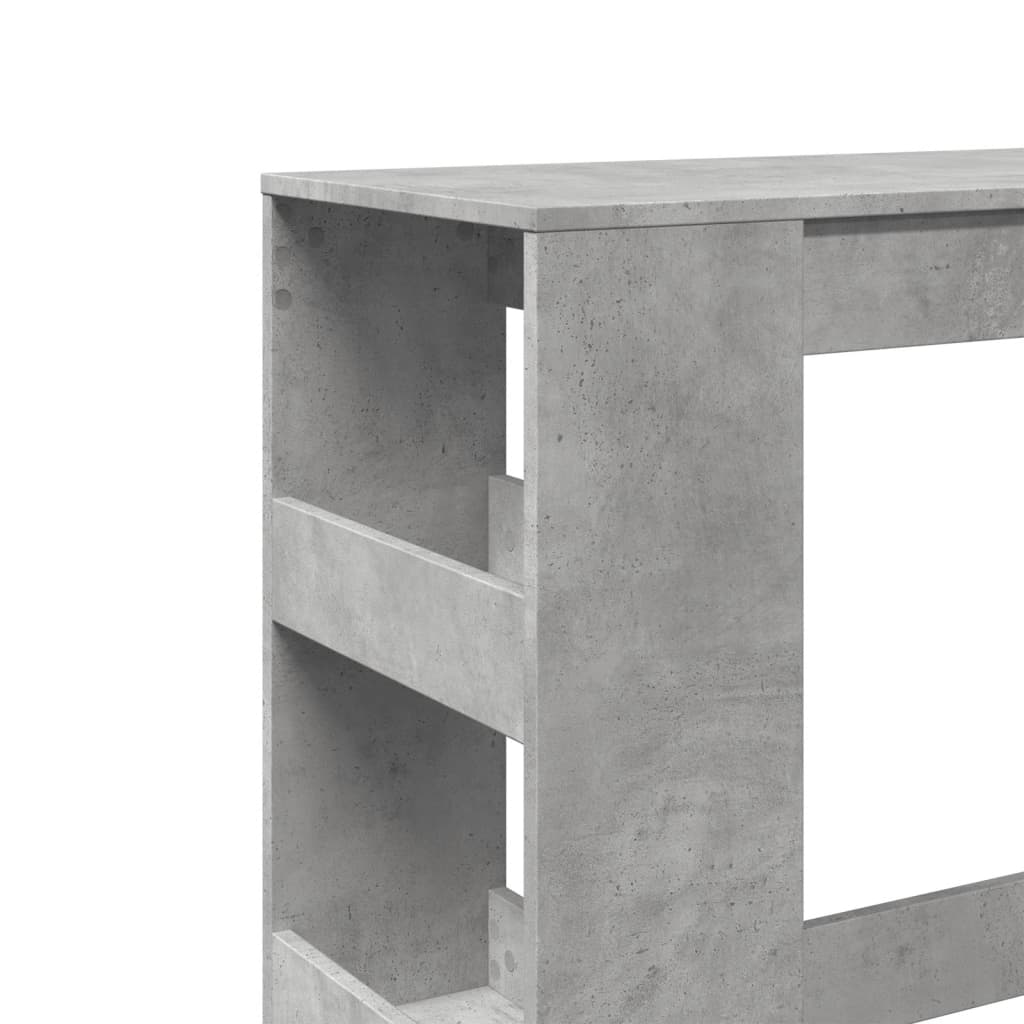 Tavolo Bar con Rastrelliera Grigio 90x40x103,5 cm Multistrato | homemem39