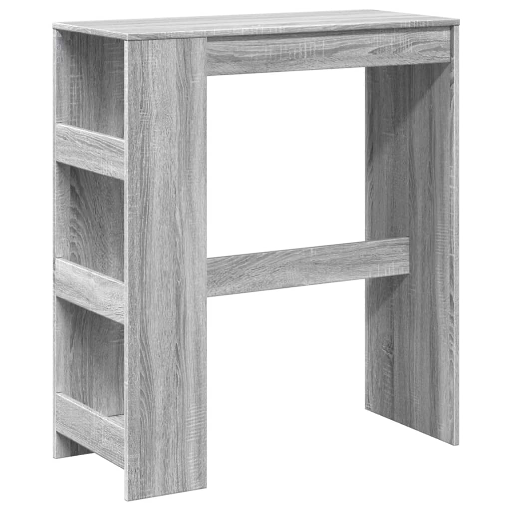 Tavolo Bar con Rastrelliera Grigio 90x40x103,5 cm Multistrato | homemem39