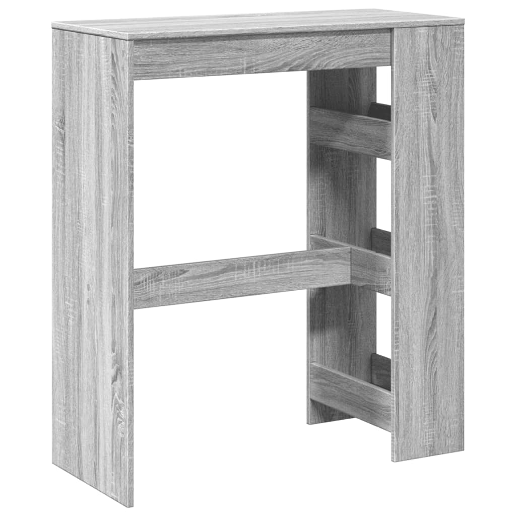 Tavolo Bar con Rastrelliera Grigio 90x40x103,5 cm Multistrato | homemem39