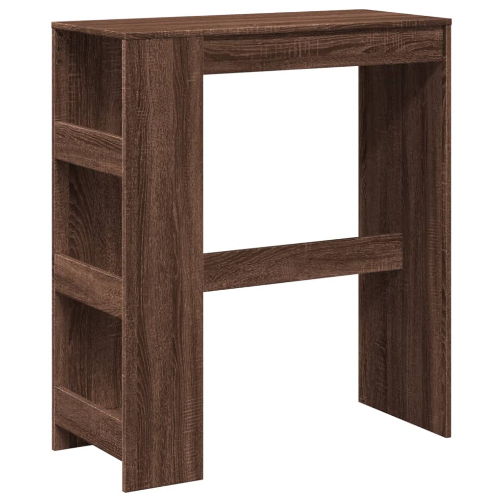 Tavolo Bar con Rastrelliera Marrone 90x40x103,5 cm Multistrato | homemem39