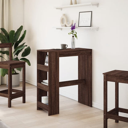 Tavolo Bar con Rastrelliera Marrone 90x40x103,5 cm Multistrato | homemem39