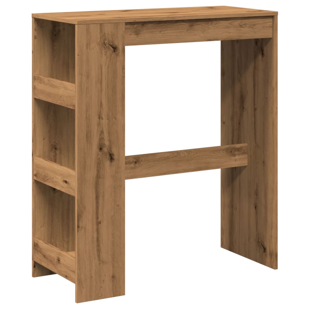 Tavolo Bar con Rastrelliera Rovere 90x40x103,5 cm Multistrato | homemem39
