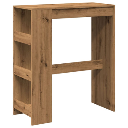 Tavolo Bar con Rastrelliera Rovere 90x40x103,5 cm Multistrato | homemem39