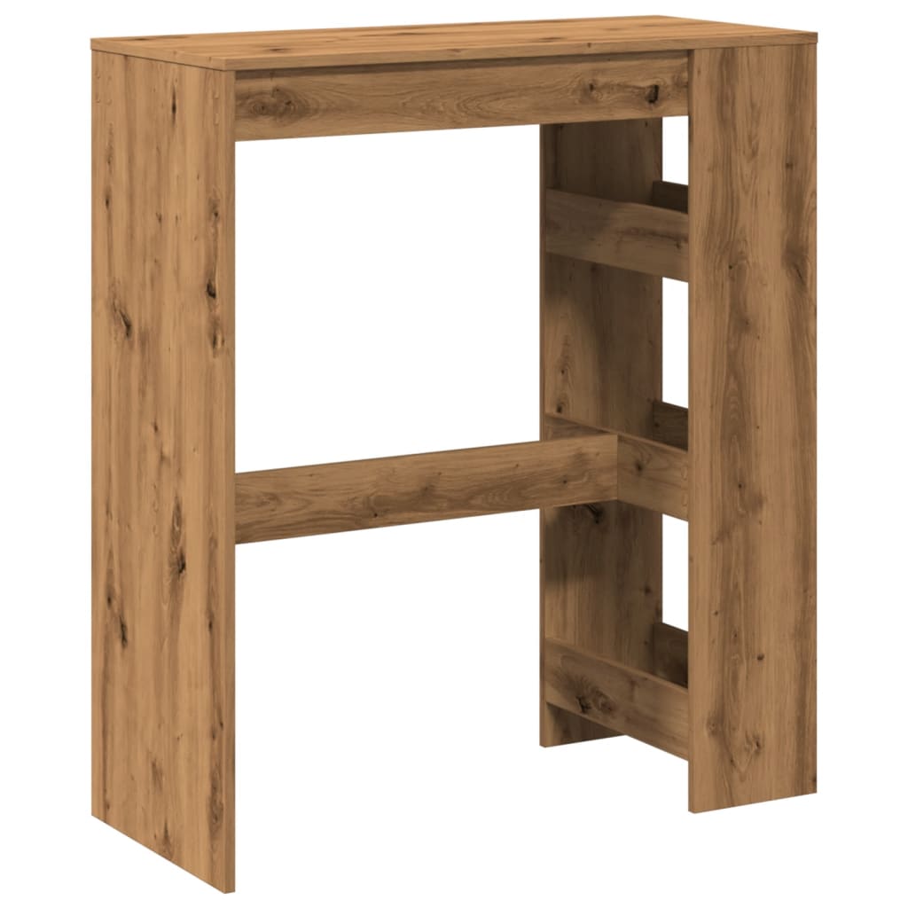 Tavolo Bar con Rastrelliera Rovere 90x40x103,5 cm Multistrato | homemem39