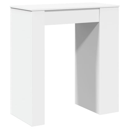 Tavolo Bar con Rastrelliera Bianco 95x47x103,5 cm Multistrato