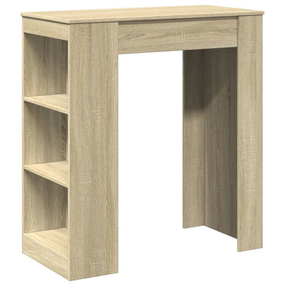 Tavolo Bar con Rastrelliera Sonoma 95x47x103,5 cm Multistrato | homemem39