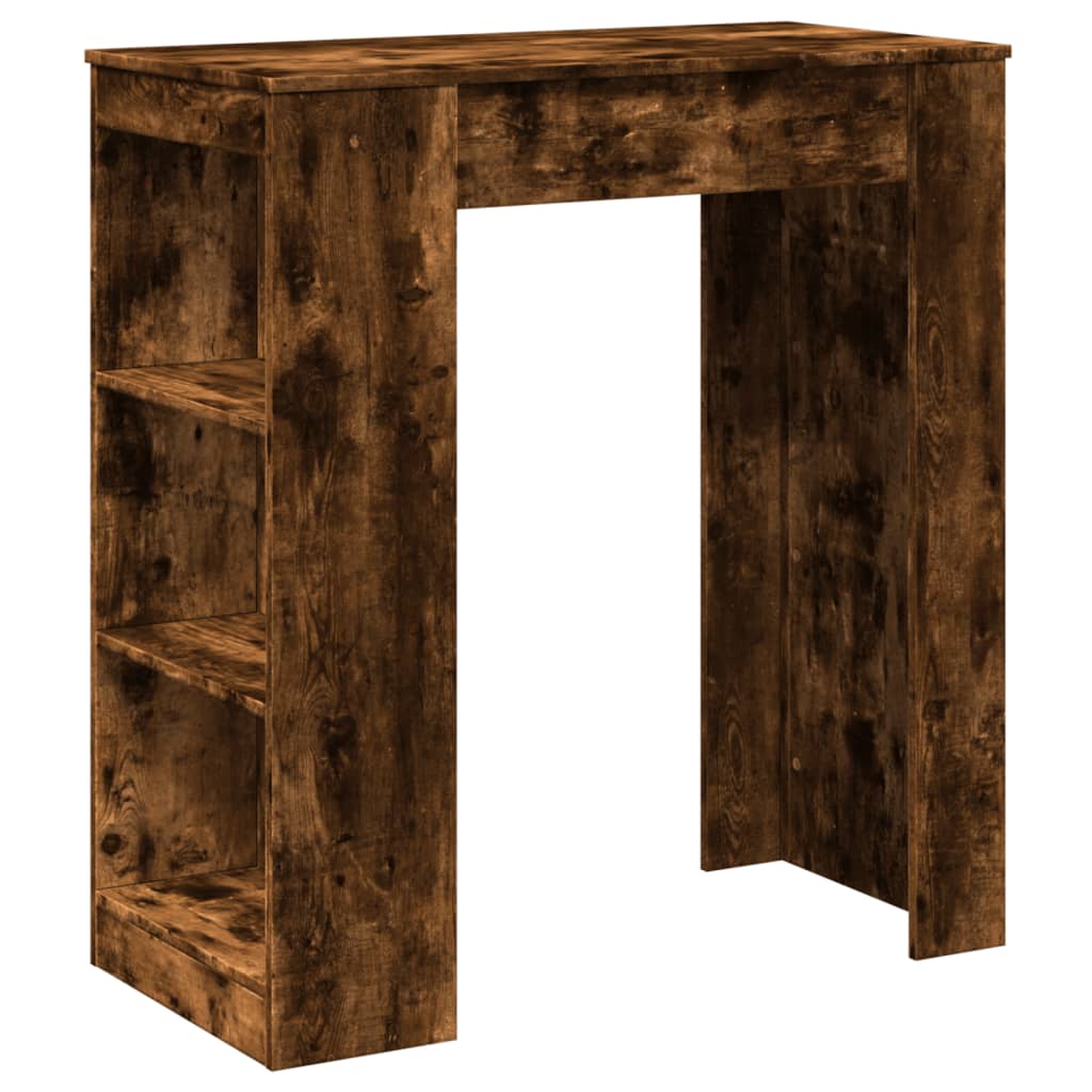 Tavolo Bar con Rastrelliera Rovere 95x47x103,5 cm Multistrato