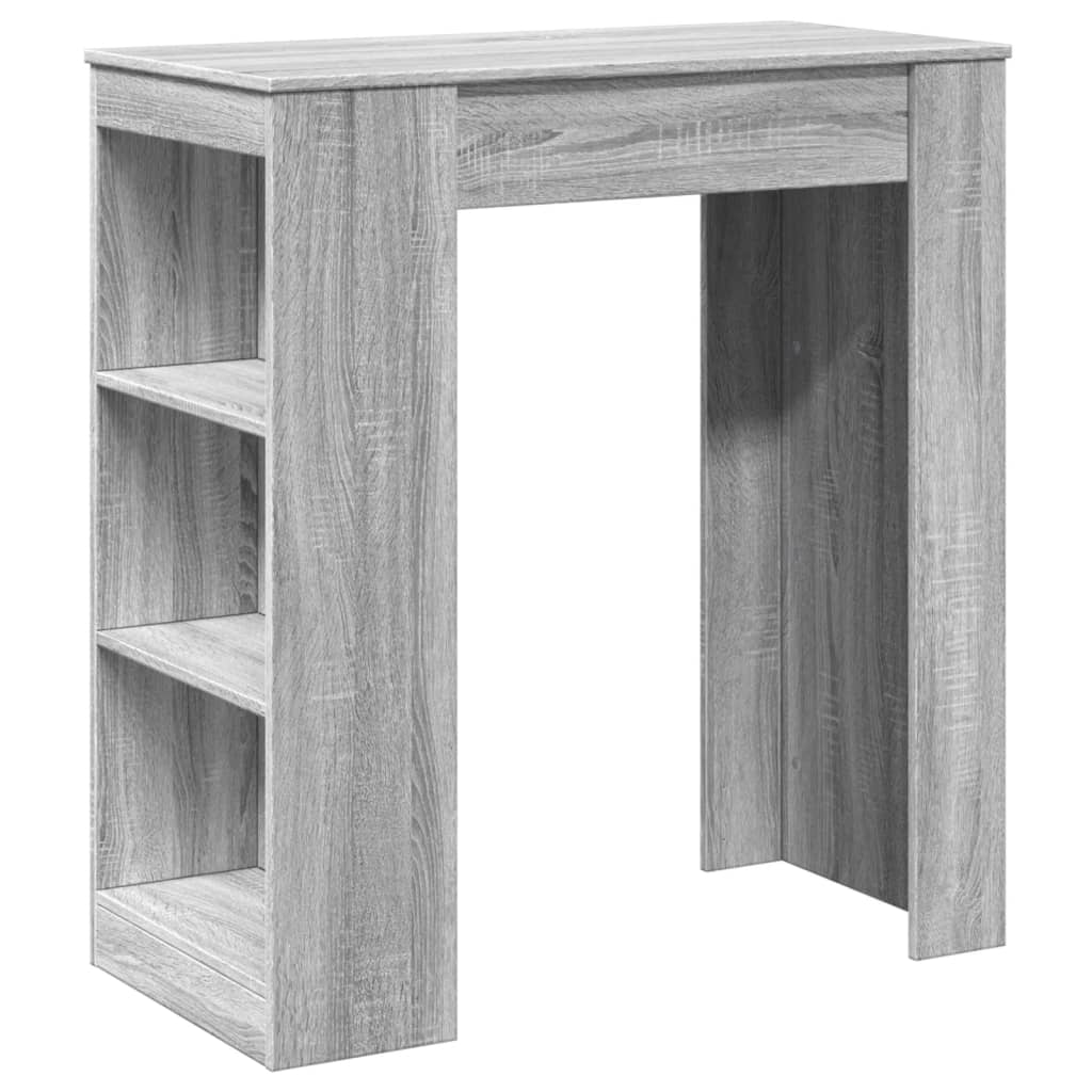 Tavolo Bar con Rastrelliera Grigio 95x47x103,5 cm Multistrato | homemem39
