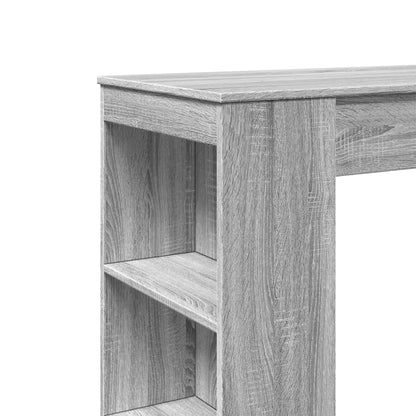 Tavolo Bar con Rastrelliera Grigio 95x47x103,5 cm Multistrato | homemem39