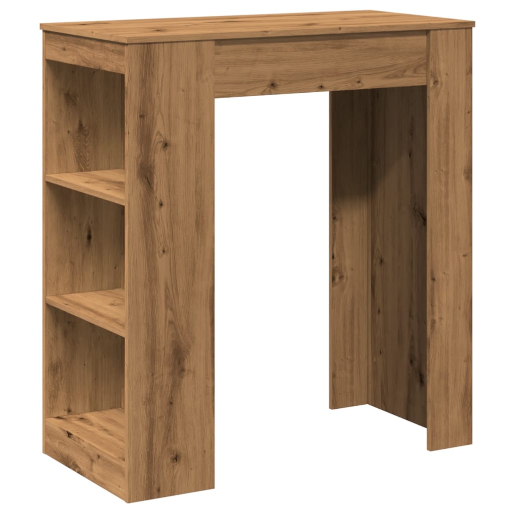 Tavolo Bar con Rastrelliera Rovere 95x47x103,5 cm Multistrato | homemem39