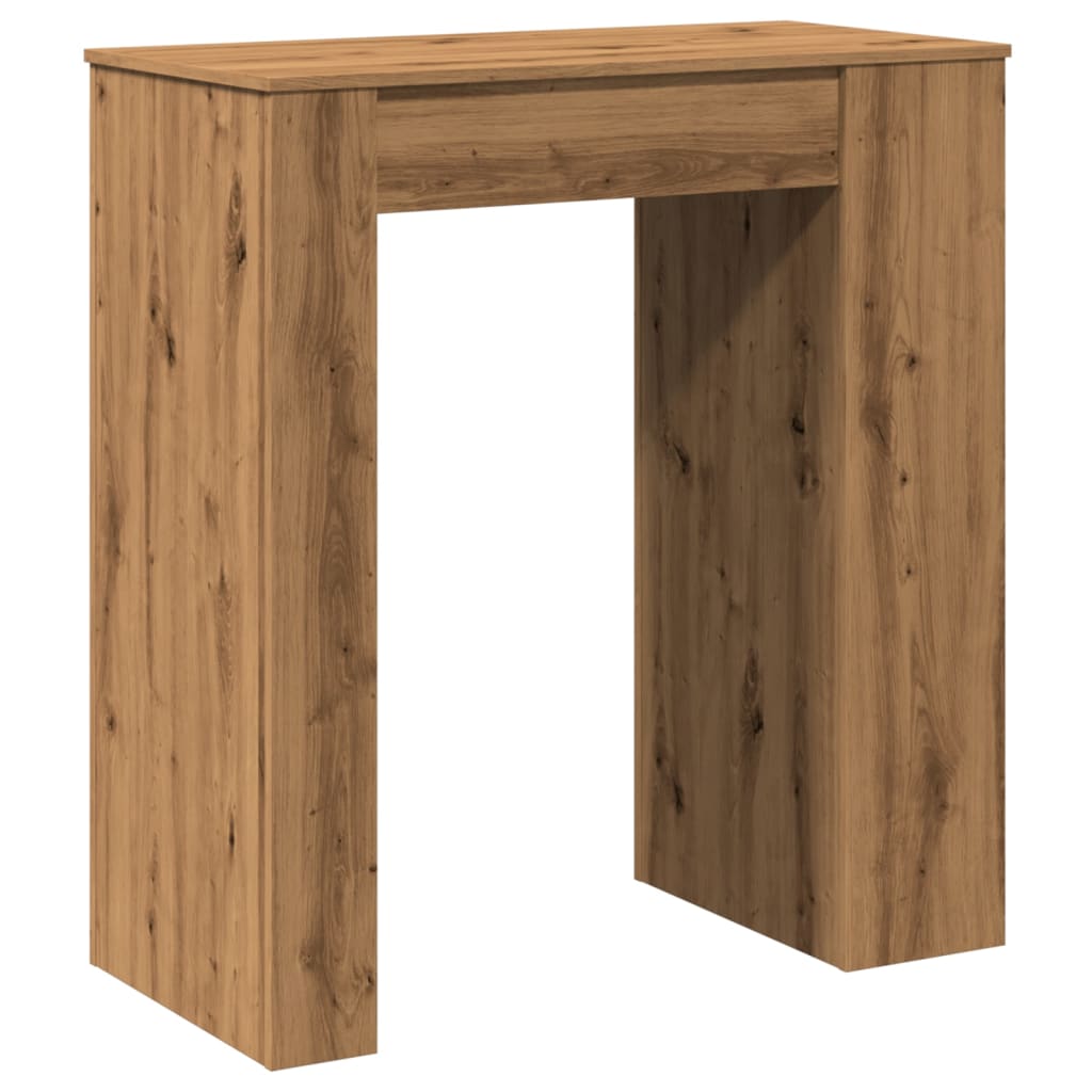 Tavolo Bar con Rastrelliera Rovere 95x47x103,5 cm Multistrato | homemem39