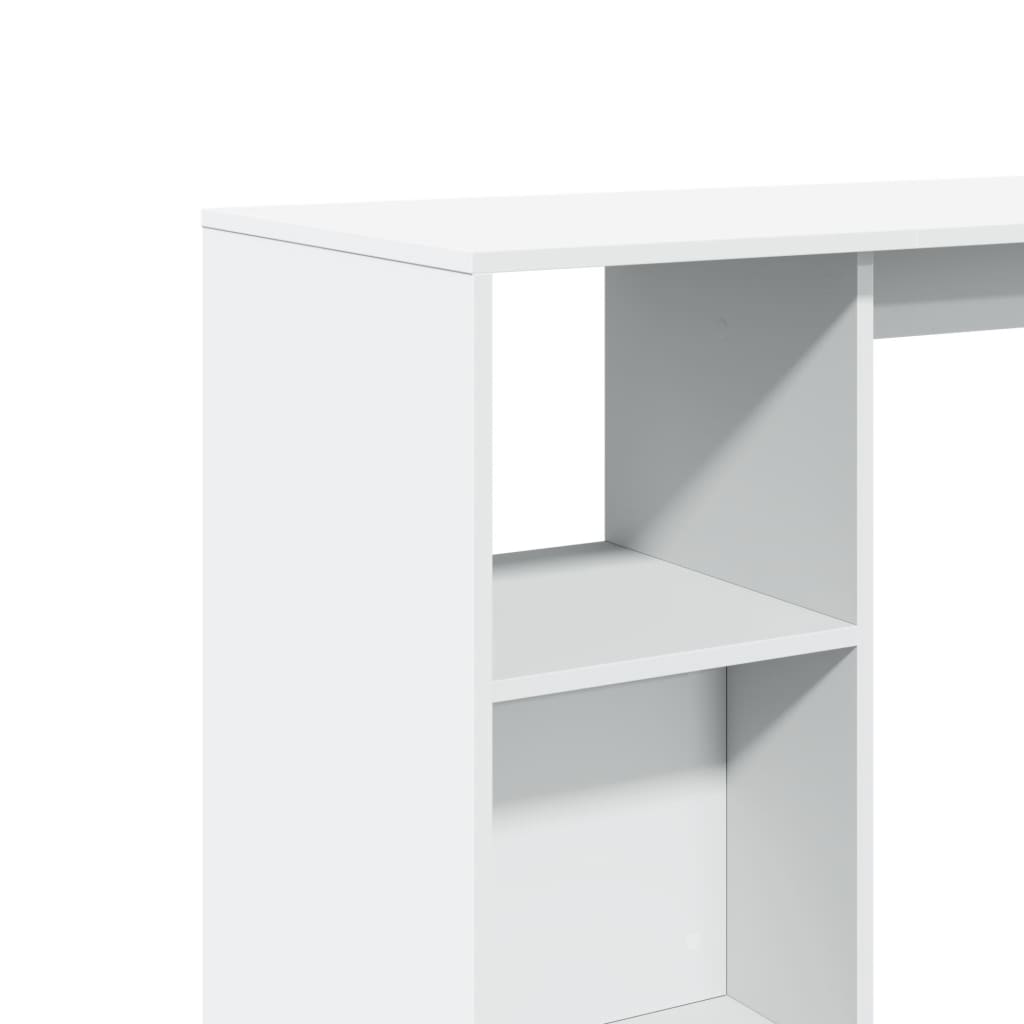 Tavolo Bar con Ripiano Bianco 124x46x103,5 cm in Truciolato | homemem39