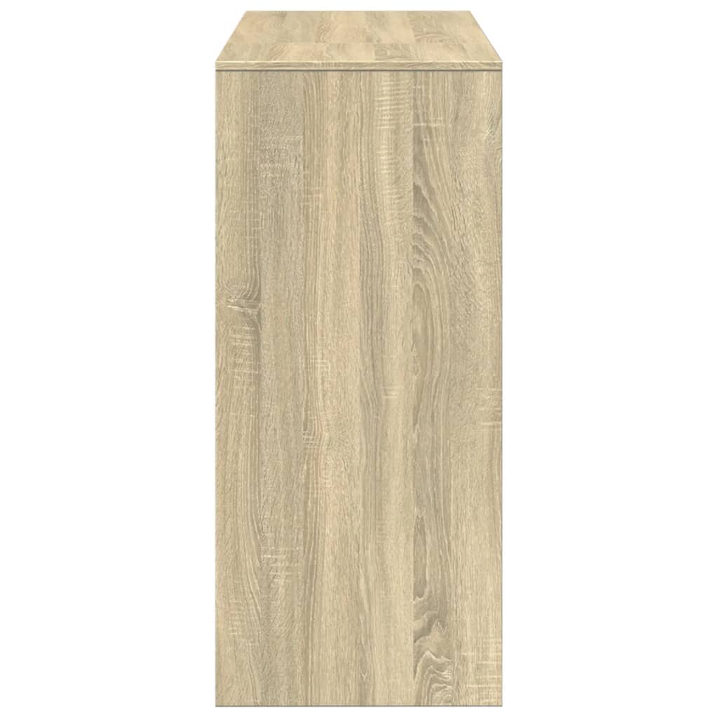 Tavolo Bar con Ripiano Rovere Sonoma 124x46x103,5cm Multistrato | homemem39