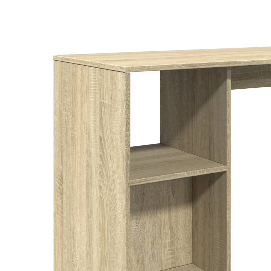Tavolo Bar con Ripiano Rovere Sonoma 124x46x103,5cm Multistrato | homemem39