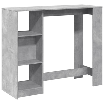 Tavolo Bar Ripiano Grigio Cemento 124x46x103,5 cm Multistrato | homemem39
