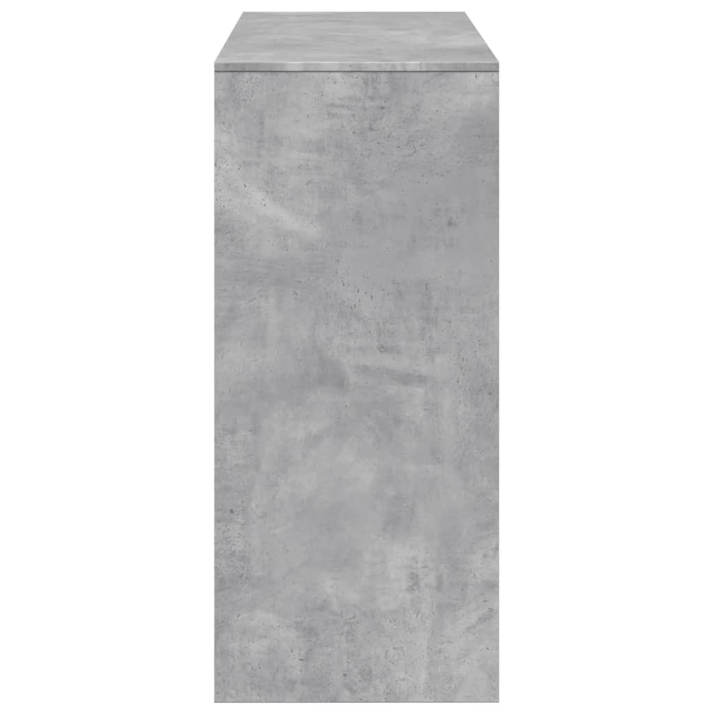 Tavolo Bar Ripiano Grigio Cemento 124x46x103,5 cm Multistrato