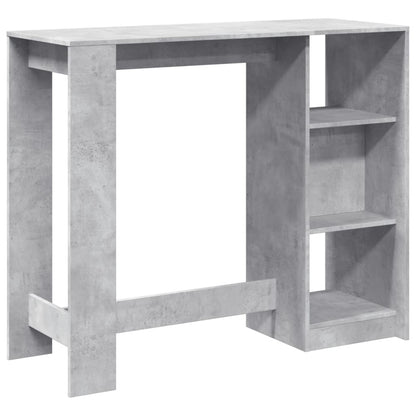 Tavolo Bar Ripiano Grigio Cemento 124x46x103,5 cm Multistrato | homemem39