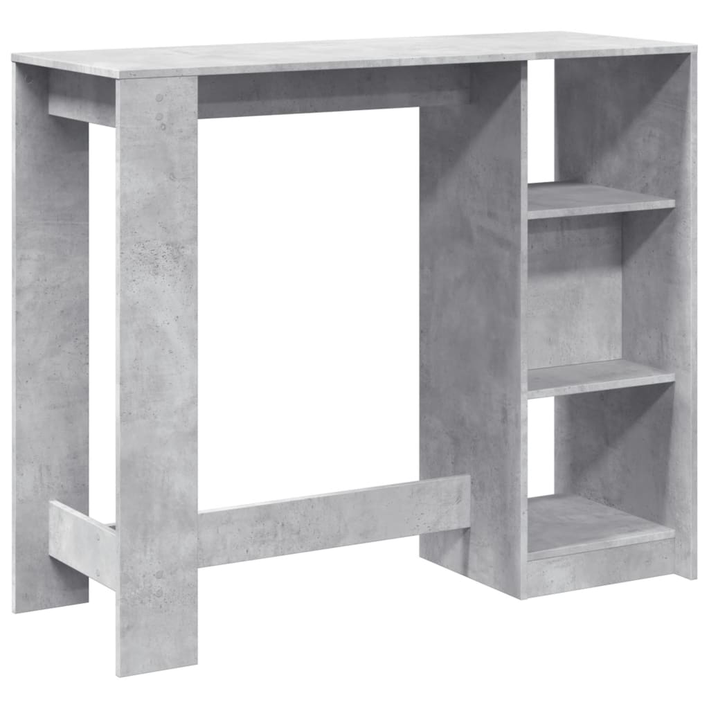 Tavolo Bar Ripiano Grigio Cemento 124x46x103,5 cm Multistrato