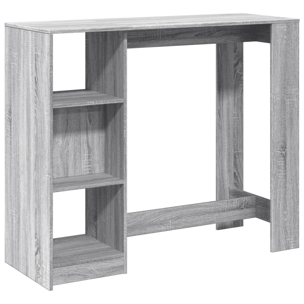 Tavolo Bar con Ripiano Grigio Sonoma 124x46x103,5cm Multistrato | homemem39