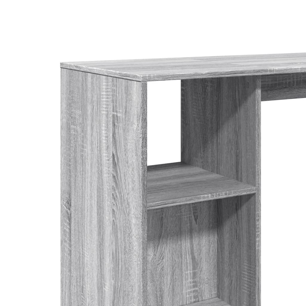 Tavolo Bar con Ripiano Grigio Sonoma 124x46x103,5cm Multistrato | homemem39