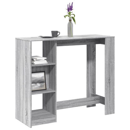 Tavolo Bar con Ripiano Grigio Sonoma 124x46x103,5cm Multistrato | homemem39