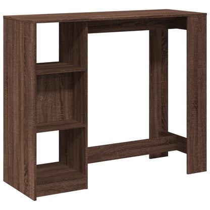 Tavolo Bar Ripiano Rovere Marrone 124x46x103,5 cm Multistrato | homemem39