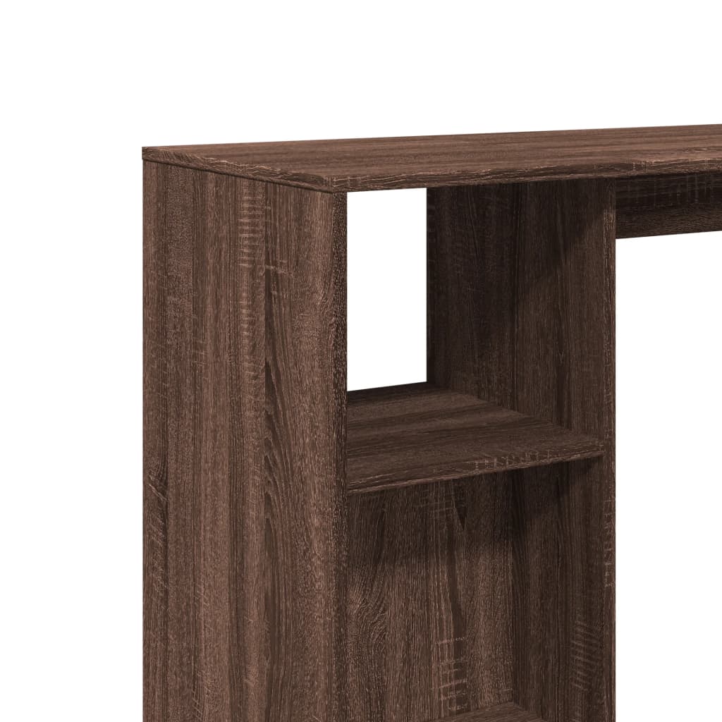 Tavolo Bar Ripiano Rovere Marrone 124x46x103,5 cm Multistrato | homemem39