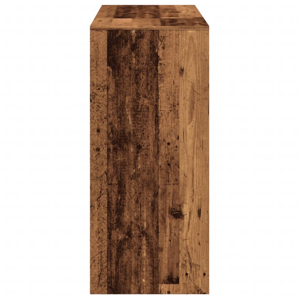 Tavolo Bar con Ripiano Legno Antico 124x46x103,5 cm Multistrato | homemem39