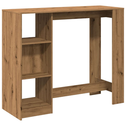 Tavolo Bar con Ripiano Rovere 124x46x103,5 cm Multistrato | homemem39