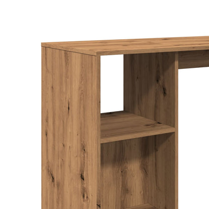 Tavolo Bar con Ripiano Rovere 124x46x103,5 cm Multistrato | homemem39