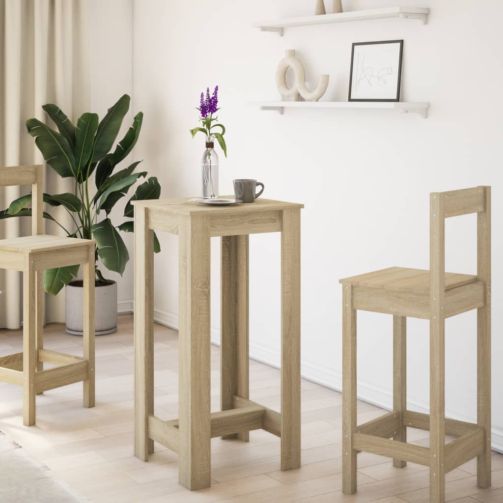 Tavolo da Bar Rovere Sonoma 51x50x103,5 cm in Legno Multistrato