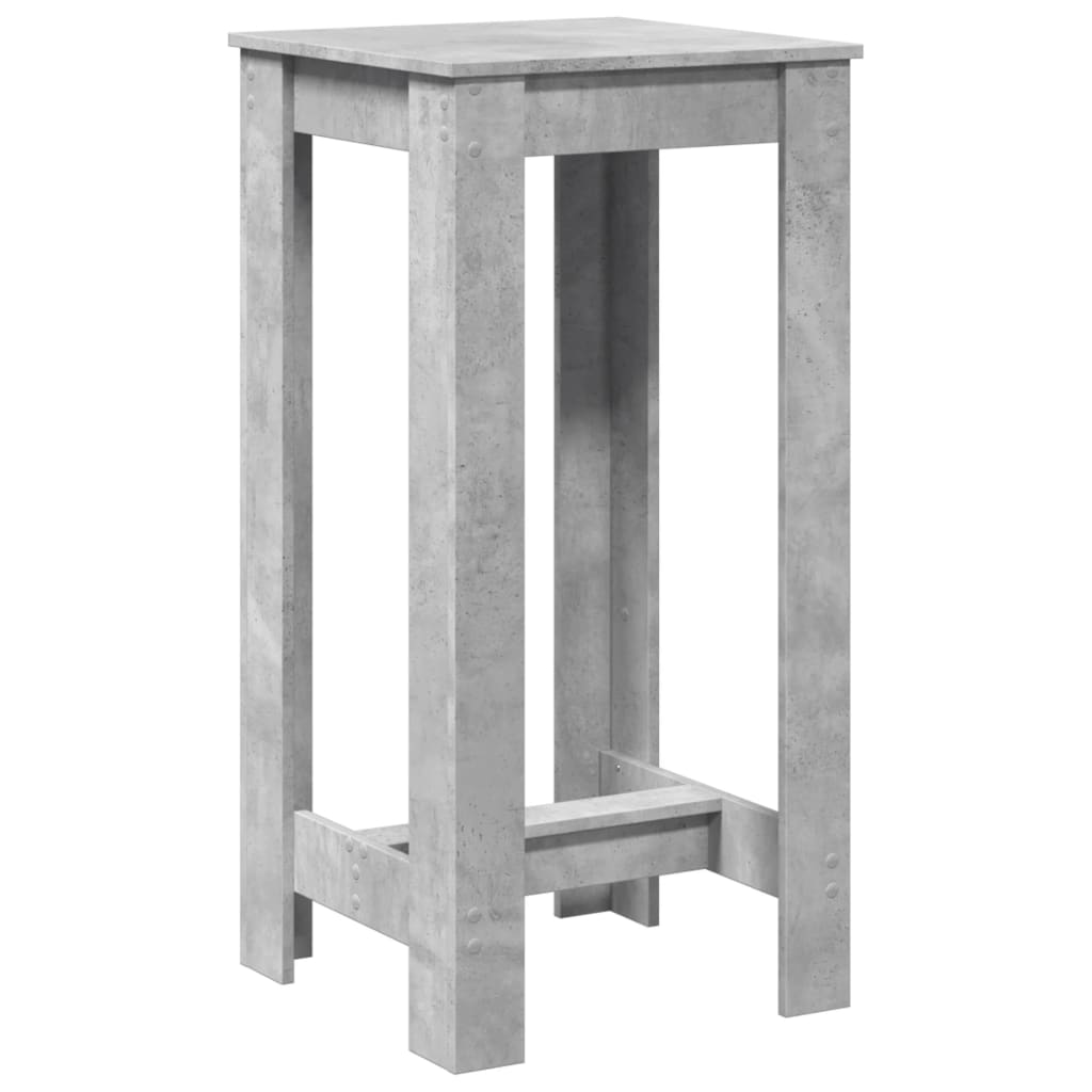 Tavolo da Bar Grigio Cemento 51x50x103,5cm in Legno Multistrato | homemem39