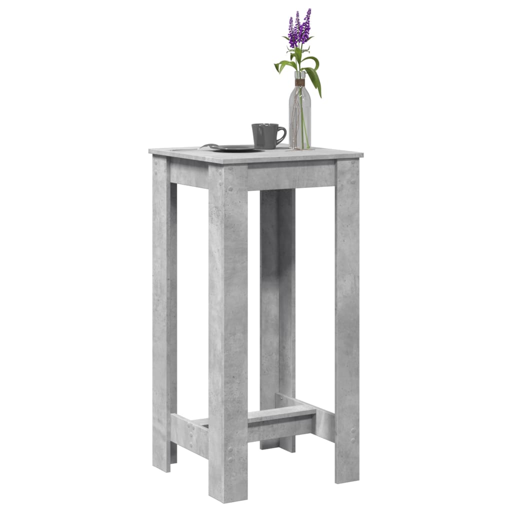 Tavolo da Bar Grigio Cemento 51x50x103,5cm in Legno Multistrato | homemem39