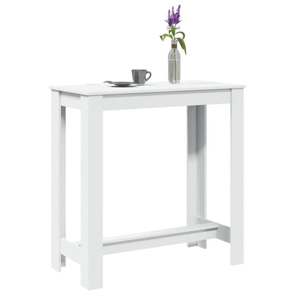 Tavolo da Bar Bianco 102x50x103,5 cm in Legno Multistrato | homemem39