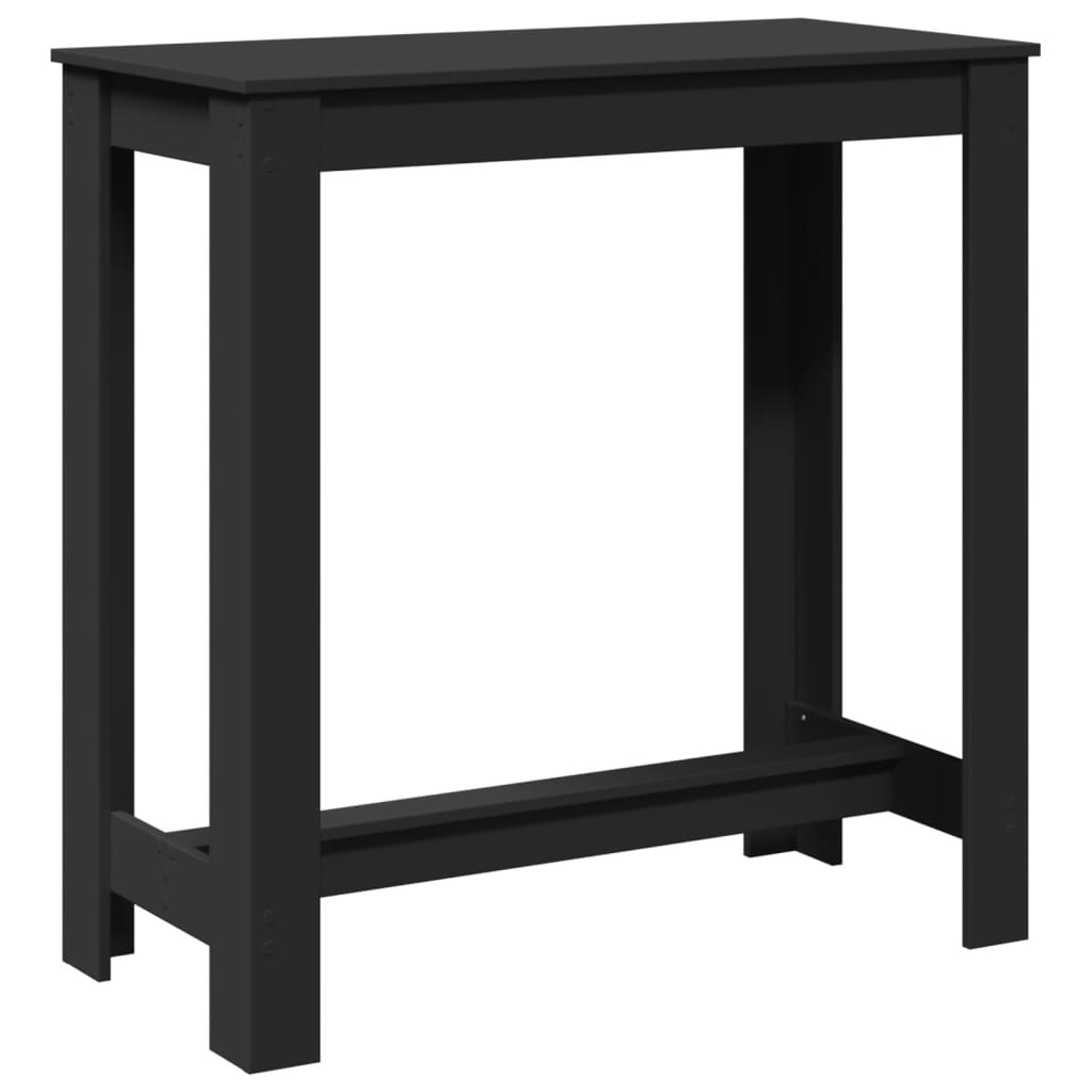 Tavolo da Bar Nero 102x50x103,5 cm in Legno Multistrato | homemem39