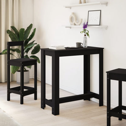 Tavolo da Bar Nero 102x50x103,5 cm in Legno Multistrato | homemem39