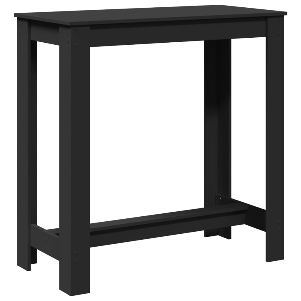 Tavolo da Bar Nero 102x50x103,5 cm in Legno Multistrato | homemem39