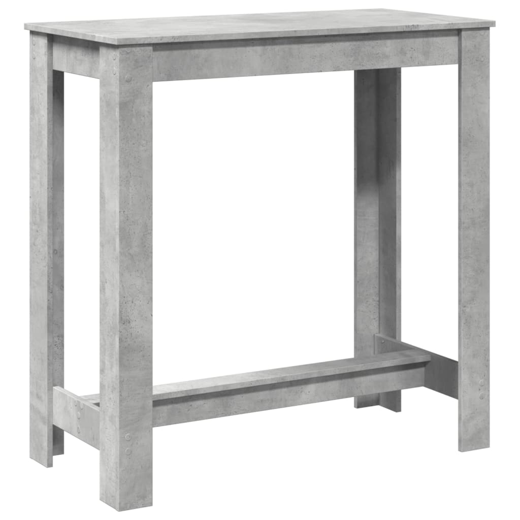 Tavolo da Bar Grigio Cemento 102x50x103,5 cm Legno Multistrato