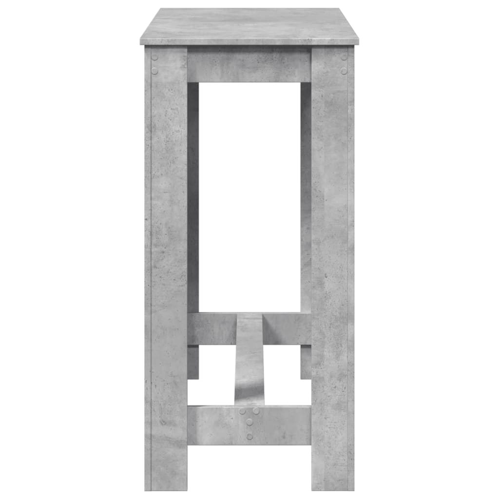 Tavolo da Bar Grigio Cemento 102x50x103,5 cm Legno Multistrato | homemem39