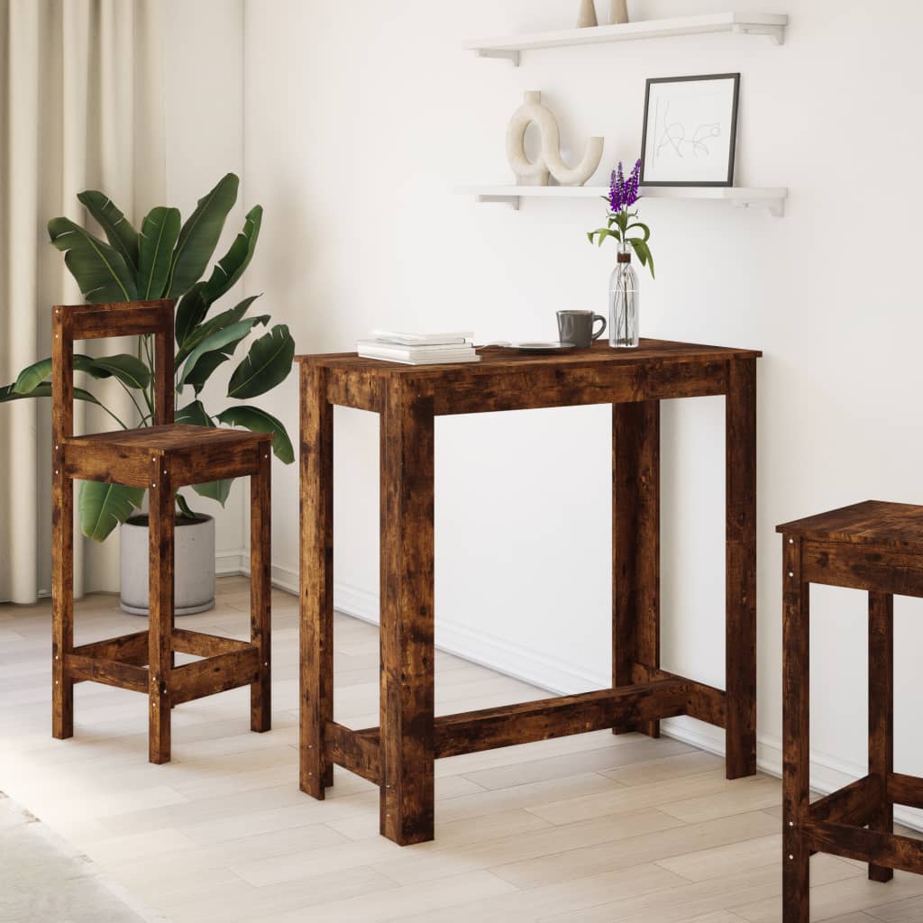 Tavolo Bar Rovere Artigianale 102x50x103,5 cm Legno Multistrato | homemem39