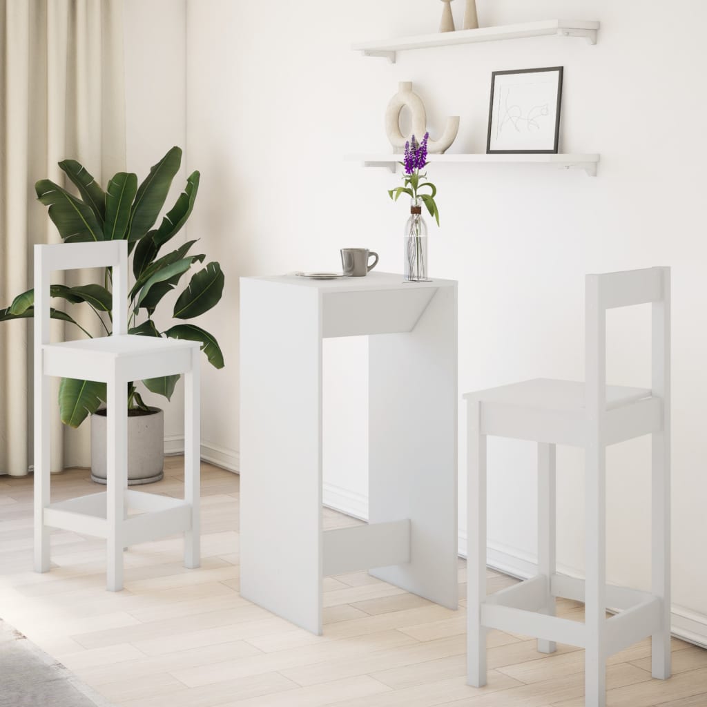 Tavolo da Bar Bianco 51x50x103,5 cm in Truciolato | homemem39