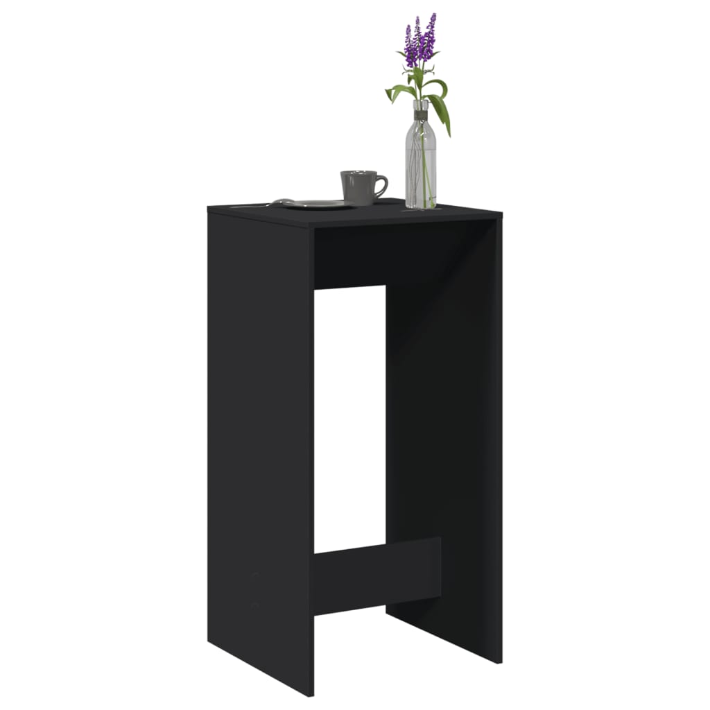 Tavolo da Bar Nero 51x50x103,5 cm in Legno Multistrato | homemem39